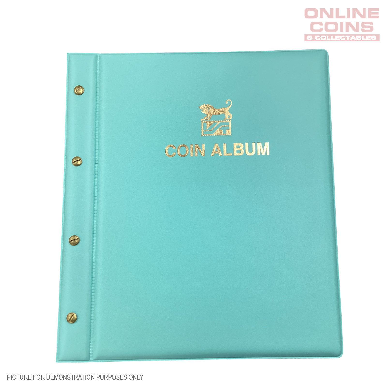 VST Coin Album Padded leatherette Cover Including 6 Coin Album Pages - COOL AQUA